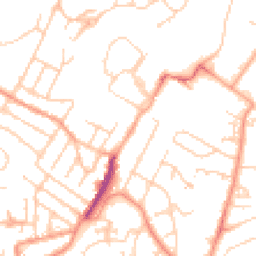 Daytime road noise heatmap for TN2 3DP