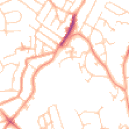 Daytime road noise heatmap for TN2 3GG