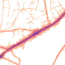Daytime road noise heatmap for TN2 3GT