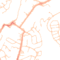 Daytime road noise heatmap for TN2 3HR