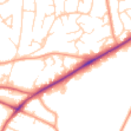 Daytime road noise heatmap for TN2 3PN