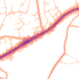 Daytime road noise heatmap for TN2 3QA