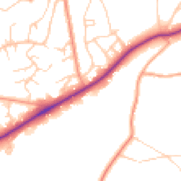Daytime road noise heatmap for TN2 3QB