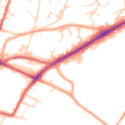 Daytime road noise heatmap for TN2 3QQ