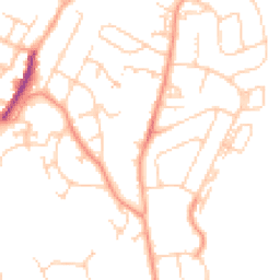 Daytime road noise heatmap for TN2 3TJ