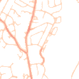 Daytime road noise heatmap for TN2 3TU