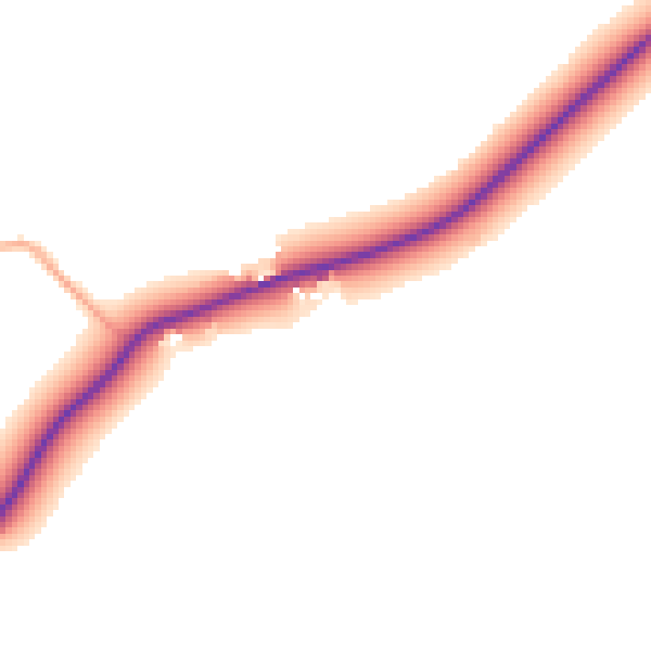 Daytime road noise heatmap for TN2 4AG