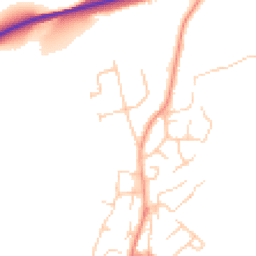 Daytime road noise heatmap for TN2 4BS