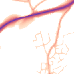 Daytime road noise heatmap for TN2 4BX
