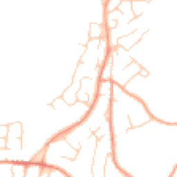 Daytime road noise heatmap for TN2 4DU