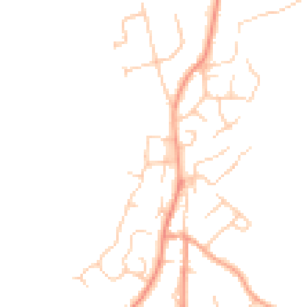 Daytime road noise heatmap for TN2 4EP