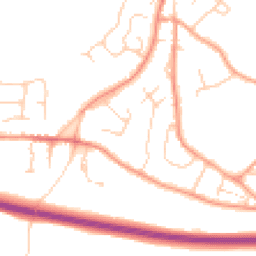 Daytime road noise heatmap for TN2 4HG