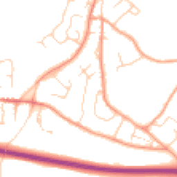 Daytime road noise heatmap for TN2 4HN