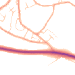 Daytime road noise heatmap for TN2 4LB