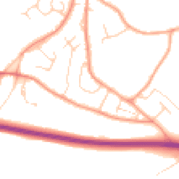 Daytime road noise heatmap for TN2 4LJ