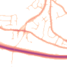 Daytime road noise heatmap for TN2 4PB