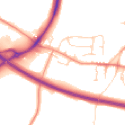 Daytime road noise heatmap for TN2 4PW