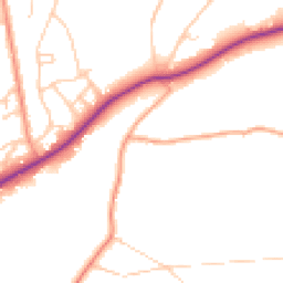 Daytime road noise heatmap for TN2 4RB