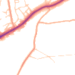 Daytime road noise heatmap for TN2 4RD