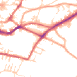 Daytime road noise heatmap for TN2 4SG