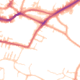 Daytime road noise heatmap for TN2 4SJ