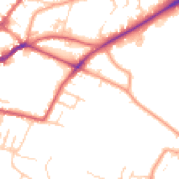 Daytime road noise heatmap for TN2 4SR