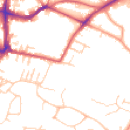 Daytime road noise heatmap for TN2 4TB