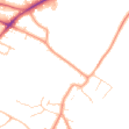 Daytime road noise heatmap for TN2 4TP
