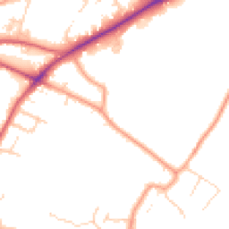 Daytime road noise heatmap for TN2 4UF