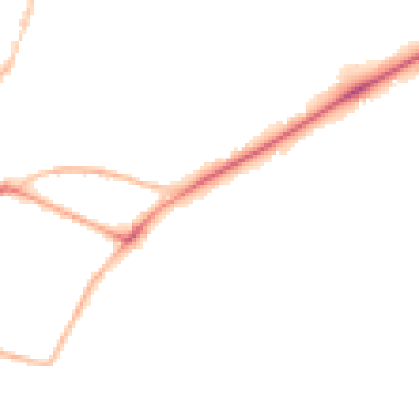 Night-time road noise heatmap for TN2 4UJ
