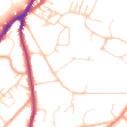 Daytime road noise heatmap for TN2 5EG