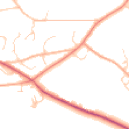 Daytime road noise heatmap for TN2 5JA