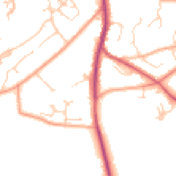 Daytime road noise heatmap for TN2 5LL
