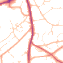 Daytime road noise heatmap for TN2 5NQ