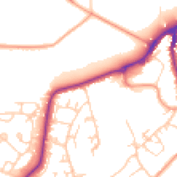 Daytime road noise heatmap for TN2 5RB