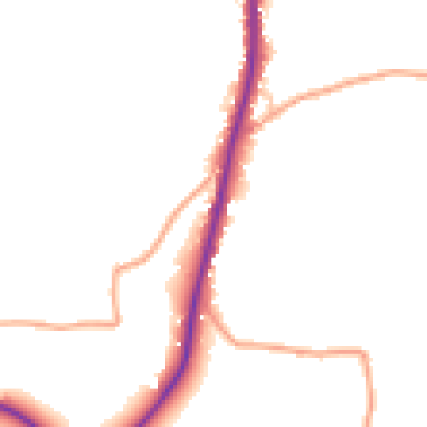 Daytime road noise heatmap for TN20 6JD