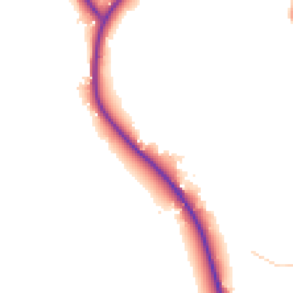 Daytime road noise heatmap for TN20 6JJ