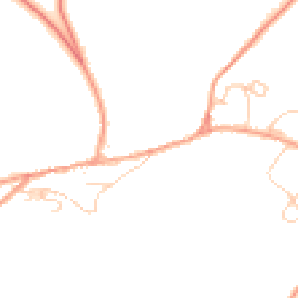 Daytime road noise heatmap for TN20 6TB