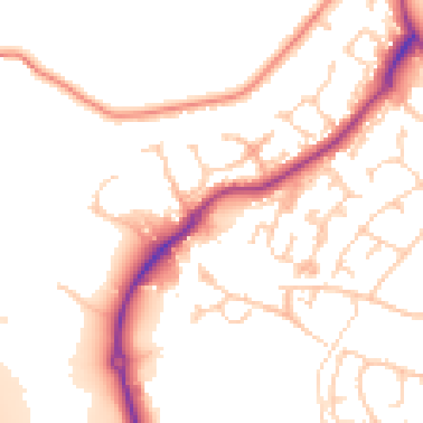 Daytime road noise heatmap for TN25 4AB
