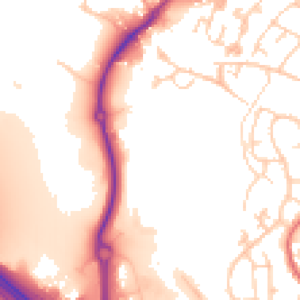 Daytime road noise heatmap for TN25 4AH