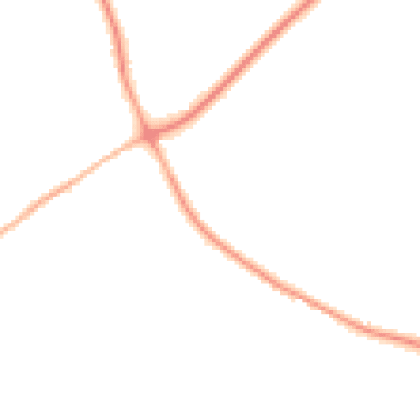 Night-time road noise heatmap for TN25 4AT