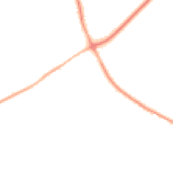 Night-time road noise heatmap for TN25 4AU