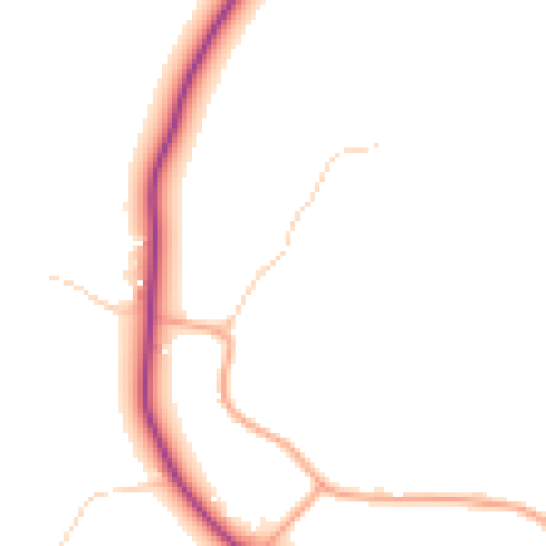 Daytime road noise heatmap for TN25 4BE
