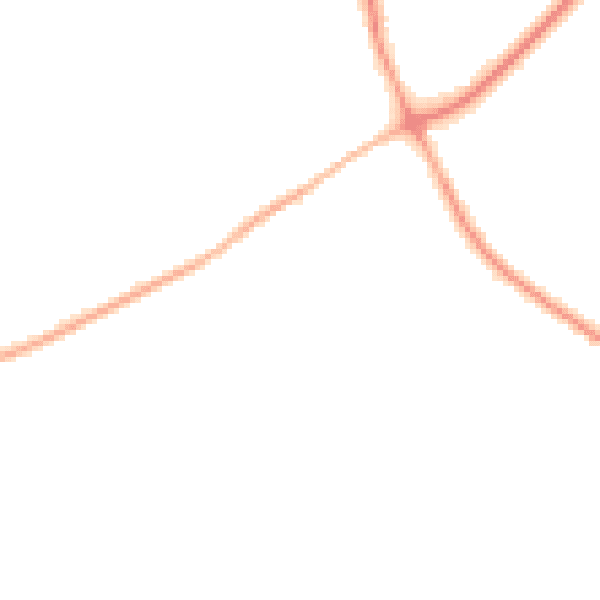 Night-time road noise heatmap for TN25 4BT