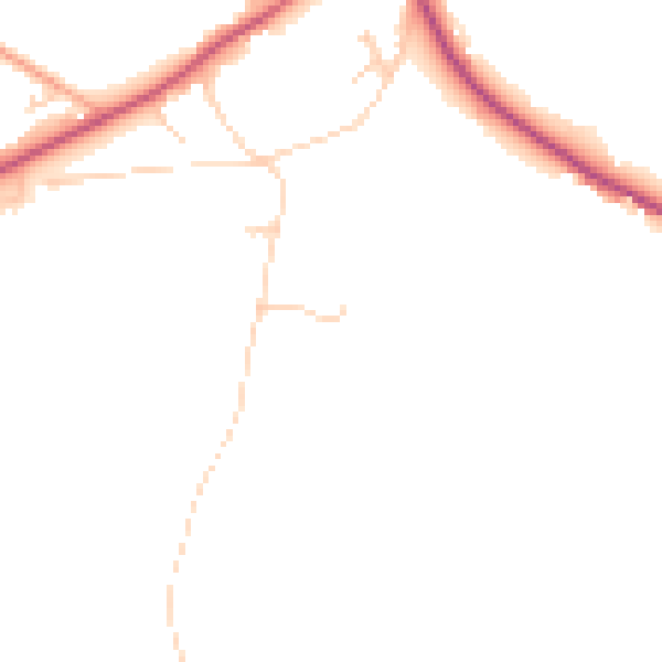 Daytime road noise heatmap for TN25 4DA