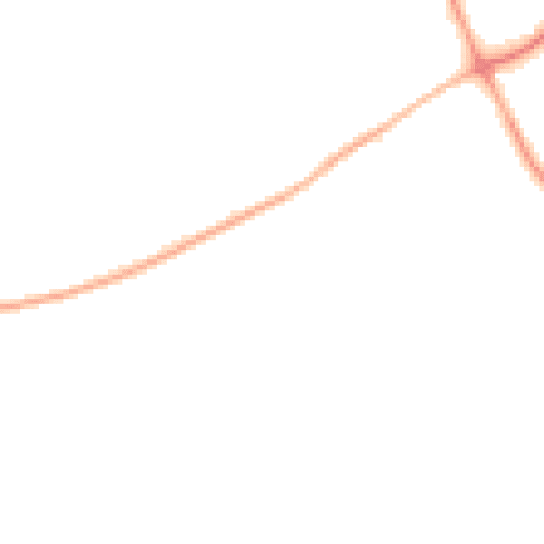 Night-time road noise heatmap for TN25 4DE