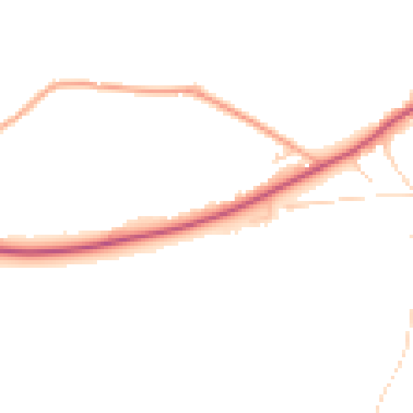 Daytime road noise heatmap for TN25 4DF