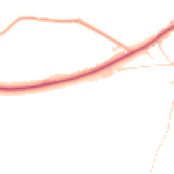 Daytime road noise heatmap for TN25 4DH