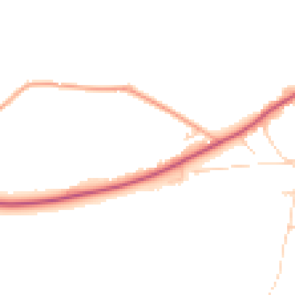 Daytime road noise heatmap for TN25 4DQ