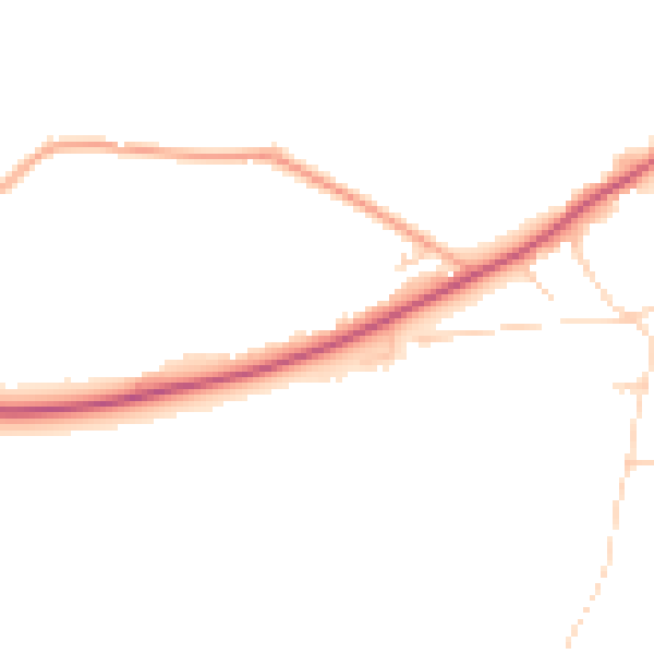 Daytime road noise heatmap for TN25 4DS